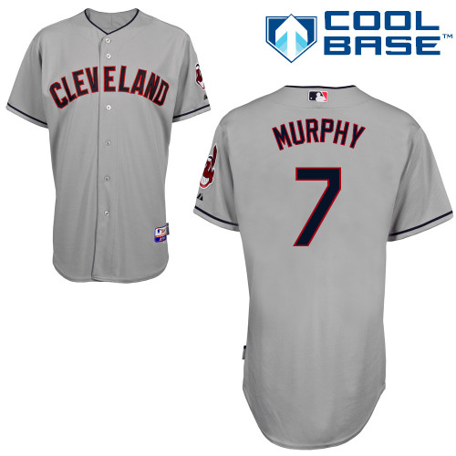 David Murphy #7 MLB Jersey-Cleveland Indians Men's Authentic Road Gray Cool Base Baseball Jersey